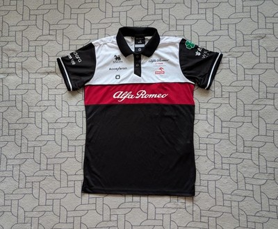 ○ ALFA ROMEO BOTTAS GUANYU SIGNED F-1 POLO SHIRT CODE ZERO SIZE