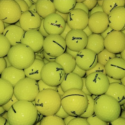 50 Yellow Srixon Soft Feel Used Golf Balls - 4A/5A Grades AAAA / AAAAA