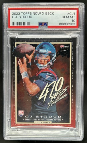 2023 Topps Now CJ Stroud Tyson Beck Rookie RC #CJ1 Texans PSA 10 GEM MINT (63)