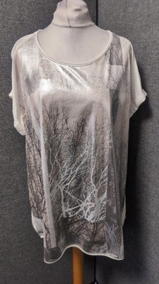 Creation L Large Glitter graphic T-Shirt UK 24 LN152 GG 18