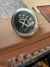 Vintage AC Car Truck Dash Accessory -100-100+ Amp Amperes Ammeter Gauge 1-15/16"