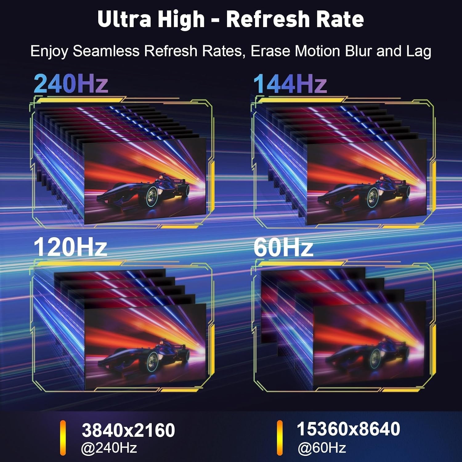 DisplayPort Cable 2.1 DP 2.1 Cable 10FT 16K60Hz 8K120Hz 4K240Hz Display Port