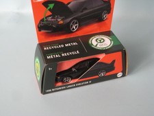 Matchbox 1996 Mitsubishi Lancer Evo IV Black Body 75mm USA Moving Parts