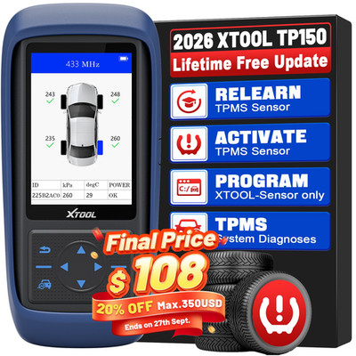 XTOOL TP150 TPMS Relearn Tool Tire Sensors Activate/Reset Programming Universal