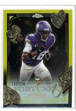 2025 Topps Chrome Justin Jefferson Fortune 15 Yellow #122/275 (RC)