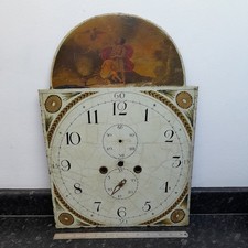 LONGCASE GRANDFATHER CLOCK MOVEMENT AND FACE OLD MASTERS PICTURE