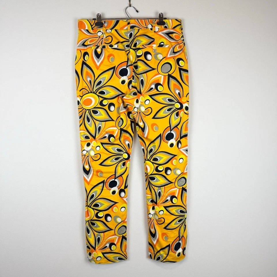 Pantalones Loudmouth Golf Heritage en Amarillo Shagadelic Retro Estampado Floral Talla 34L Foto 3 de 4