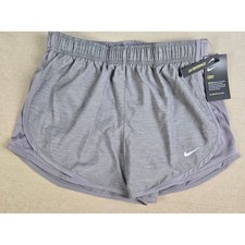 Nike Tempo Womens Brief Lined Running Shorts Dri-FIT Athletic Gym Workout Gray S