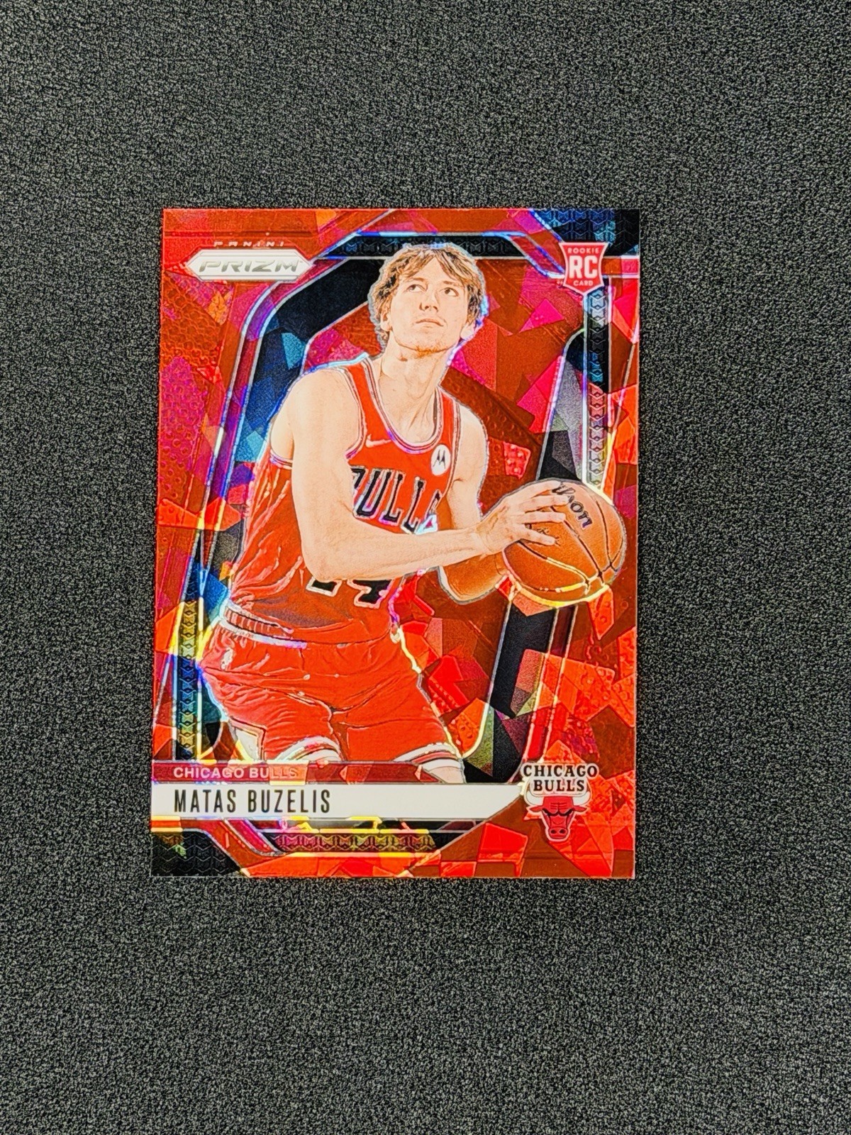 2024-25 Panini Prizm MATAS BUZELIS Red Ice Prizm RC #252 Color Match Rookie Card