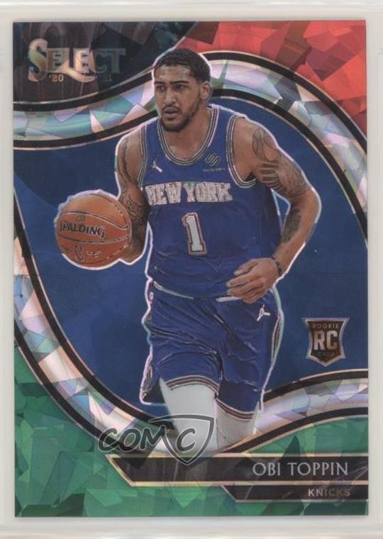 2020 Panini Select Courtside Red White Green Cracked Ice Prizm Obi Toppin 18aq