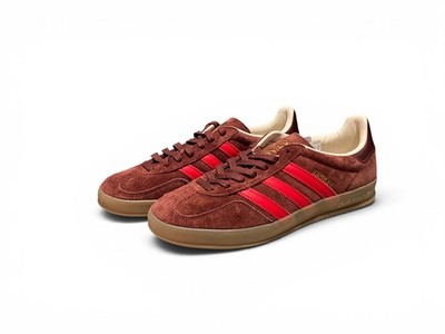 Men s Adidas Gazelle Indoor Shoe - Fox Brown/Red/Gum (IH9661) - Size 9m