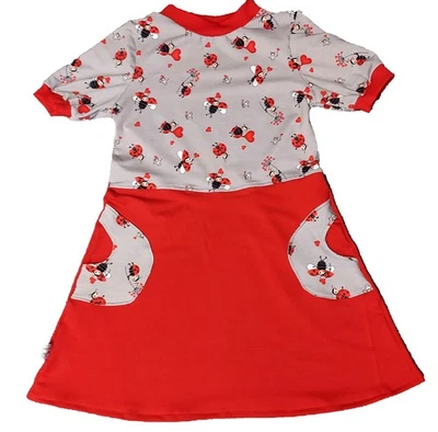 Kleid  Kinderkleid  Marienkäfer  Mustermix Sommerkleid Baby Kinder  BW-Jersey - Bild 1 von 4