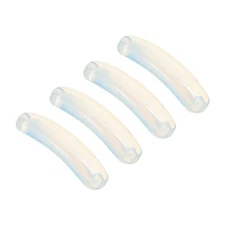 4 Pcs 36 x 10 mm Natural Curved Quartz Stone Crystal, White