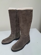 Vince Sibelle Shearling Lined Truffle Suede Tall Boots Women's Size 11 M