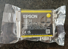 Genuine New, Unused & Still in Shrink Wrap Epson T0714 Yellow Inkjet Cartridge