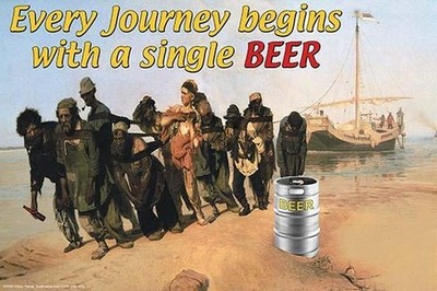 Every Journey Begins with a Single Beer Wilbur Pierce Poster Print