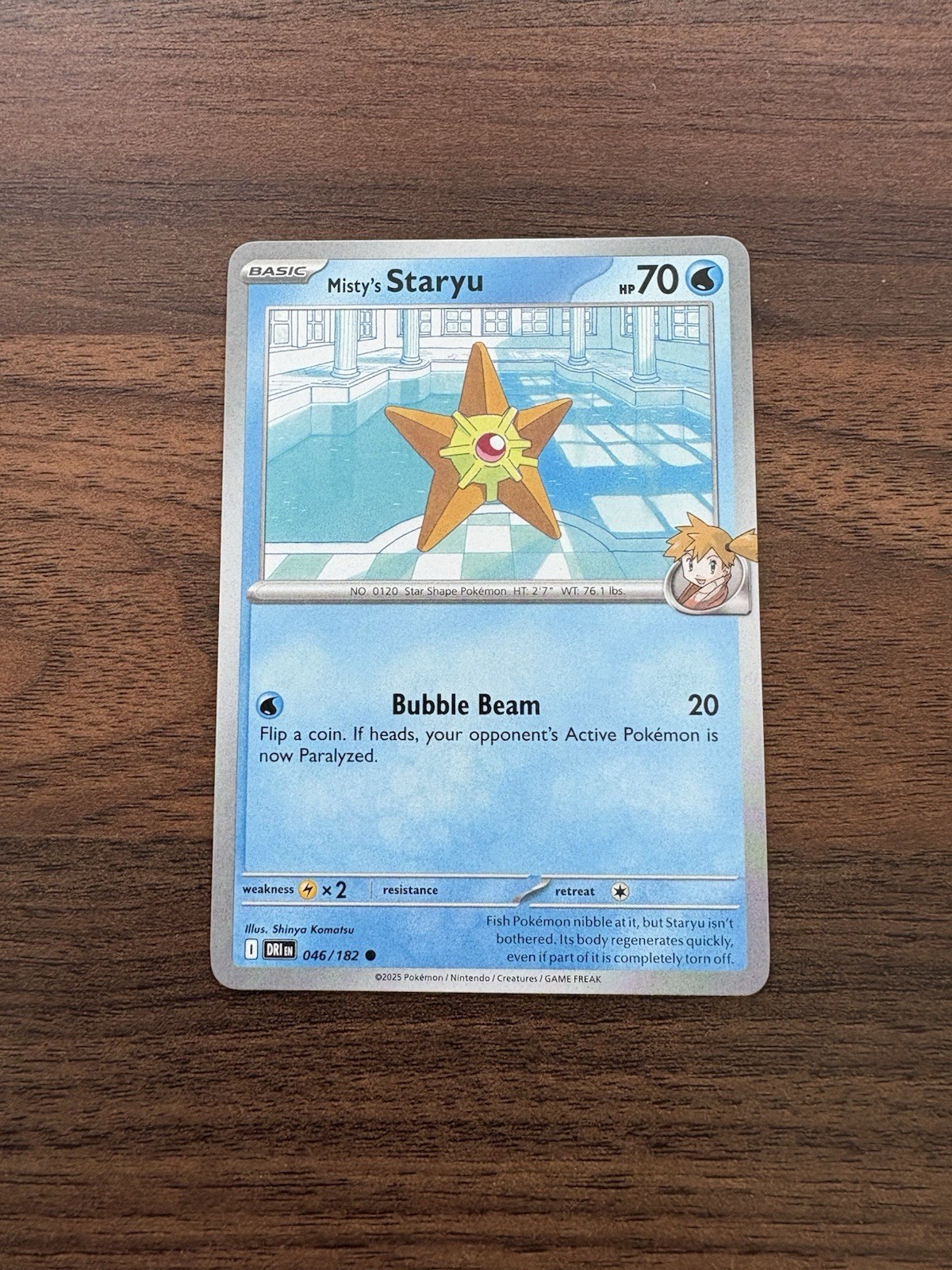 2025 Destined Rivals Pokemon TCG Misty's Staryu (Basic - 046/182) NM