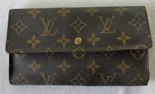 Authentic Louis Vuitton Monogram Long Wallet Vintage Made in France Japan