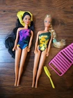 Vintage 1985 Tropical Barbie & Miko Dolls Swimsuits Lei Lot Chair Brush