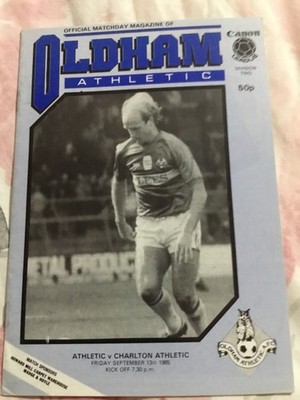 OLDHAM ATHLETIC v CHARLTON ATHLETIC 1985-86