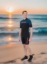 NWT Mens Seadoo 3 MM Escape Shorty Wetsuit Navy/marine Neoprene Sz XL