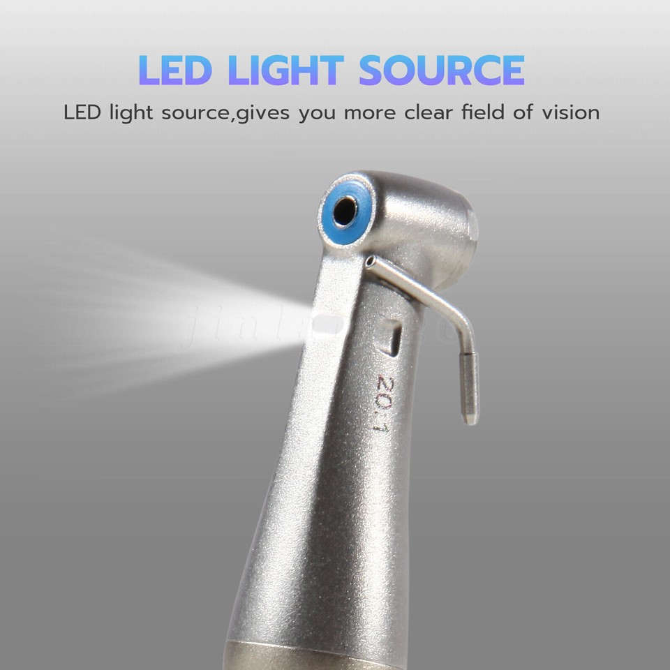 SANDENT Dental 201 LED Fiber Optic Low Speed Contra Angle Handpiece