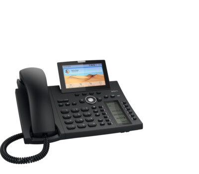 Snom D385N IP Telefon 4,3 Zoll TFT Display 12 SIP Identitäten PoE 48 Tasten Schw
