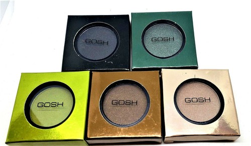 Lot of 5 Gosh Mono Eye Shadows Golden Green Brown Black Lt Brown Dk Green USA - Picture 1 of 12