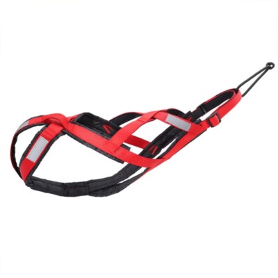 Dog Sledge Harness for Large Breeds Reflective Pet Sledding Skijoring Harness