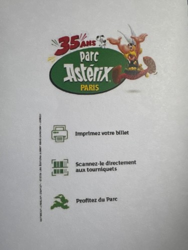 Billet parc Astérix adulte 1 jour - Billetterie
