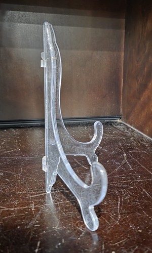 Lot (2) Leeds Plates Display Stand Clear 7 inches - Picture 2 of 8