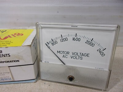 NEW Weschler Instruments GA-372 Motor Voltage AC Volts Gauge 0-2400