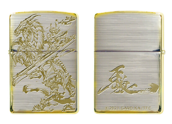 Zippo Garo Horse Gold Silver Etching Goten Brass Special Effects Lighter Japan