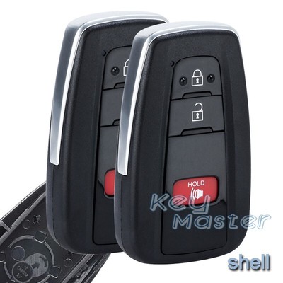 2x for Toyota Avalon Camry C-HR Prius Prime 2016-2023 Smart Remote Key Shell Fob