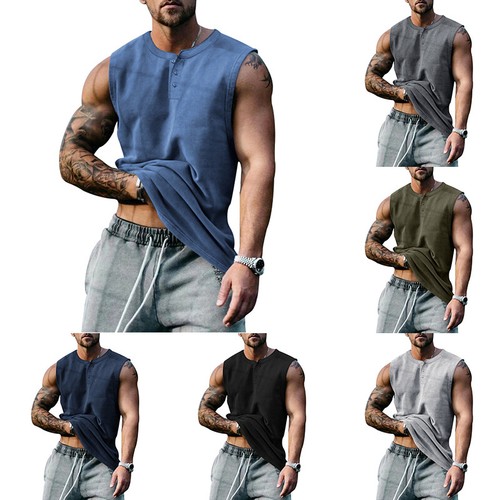 Generic Débardeur thermique uni pour homme - Automne et hiver - Sans Generic Débardeur thermique uni pour homme - Automne et hiver - Sans