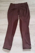 Kerrits Women’s Sz XL Knee Patch Breeches Tights Brown Pull On Riding Equestrian