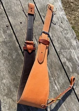 Heavy duty 6.25" light brown harness leather complete flank/rear cinch US made