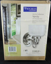 Progress Lighting P2989-81DI Archie 1-Light Antique Nickel Vanity Fixture