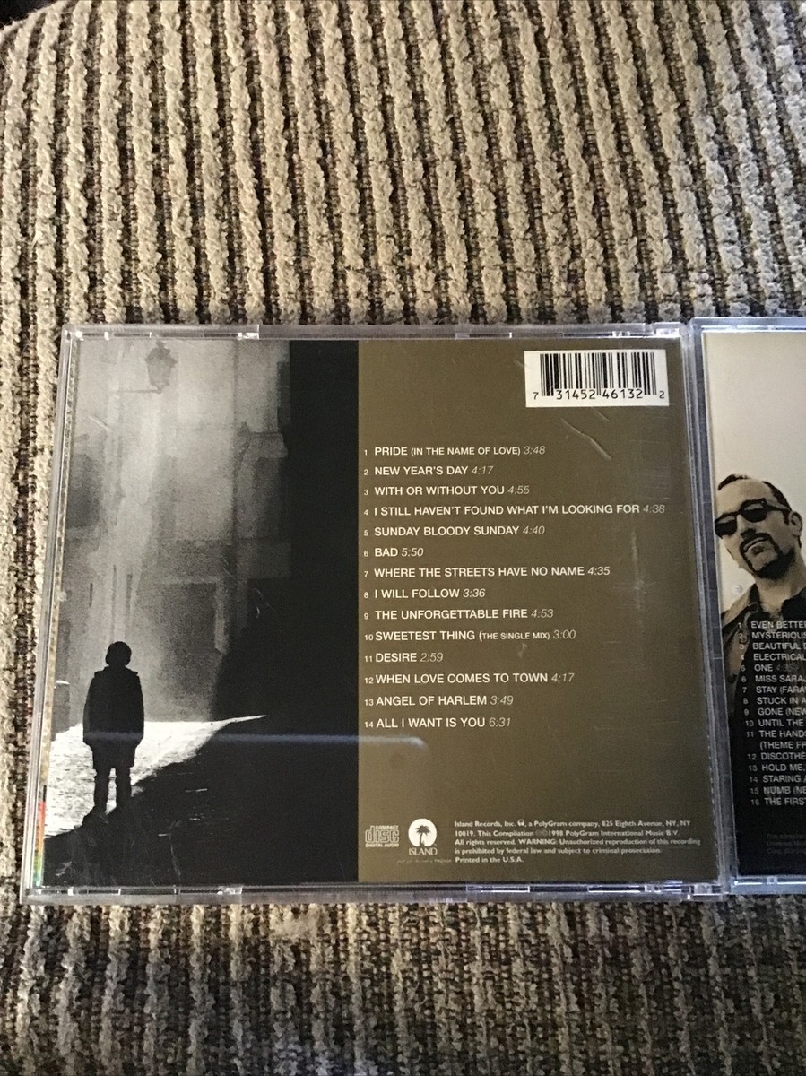 U2 THE BEST OF 1980-1990 & 1990-2000 2-CD LOT ISLAND PRINT 30TRX