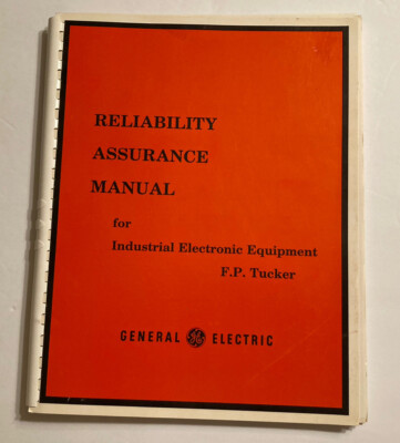 1983 GE Reliability Assurance Manual Book For Industrial Electronic Equipment