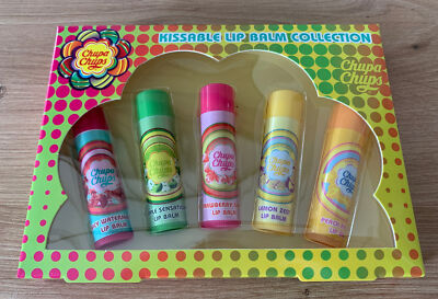 (2,98 /Einheit) Chupa Chups Lippenstift Geschenkset Lip Balm Collection 5-Teilig