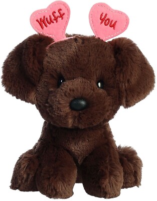 Aurora - Love On The Mind - 6'' Wuff You Chocolate Lab Plush #77106