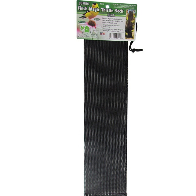 FINCH MAGIC THISTLE SOCK SE613 JUMBO BLACK 16.5" NYJER THISTLE SEED BIRD FEEDER