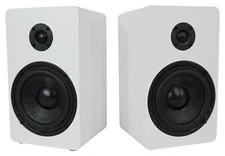 2 Rockville RockShelf 58W 360w White 5.25" Home Theater Bookshelf Speakers/8 Ohm