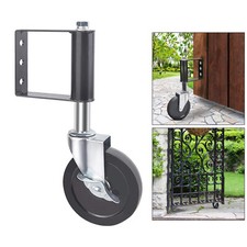 Fences Gate Wheel with Brake Heavy Duty Gate Wheel Suspension Tool Black