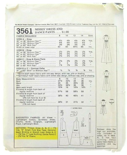 McCall's Vintage 1970s Bust 34 Maxi Dress Micro Mini Dance Hot Pants Sew Pattern - Picture 2 of 2