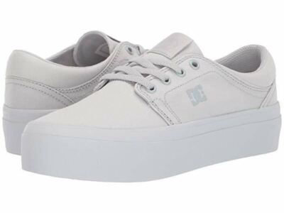 NEW DC Trase TX Platform Grey & White Shoes Womens