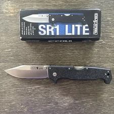 Cold Steel SR1 Lite Lockback Folding Knife 4" 8Cr13MoV Steel Blade Griv-Ex