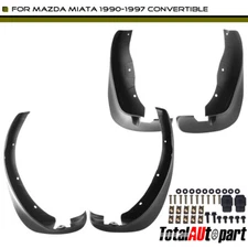 Set of 4 Splash Guards Mud Flaps Molded for Mazda Miata Convertible 1990 - 1997