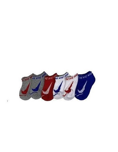 Nike Kid`s Swoosh Cushioned No Show Training Socks 6 Pack Yth 7C-10C - Picture 8 of 8